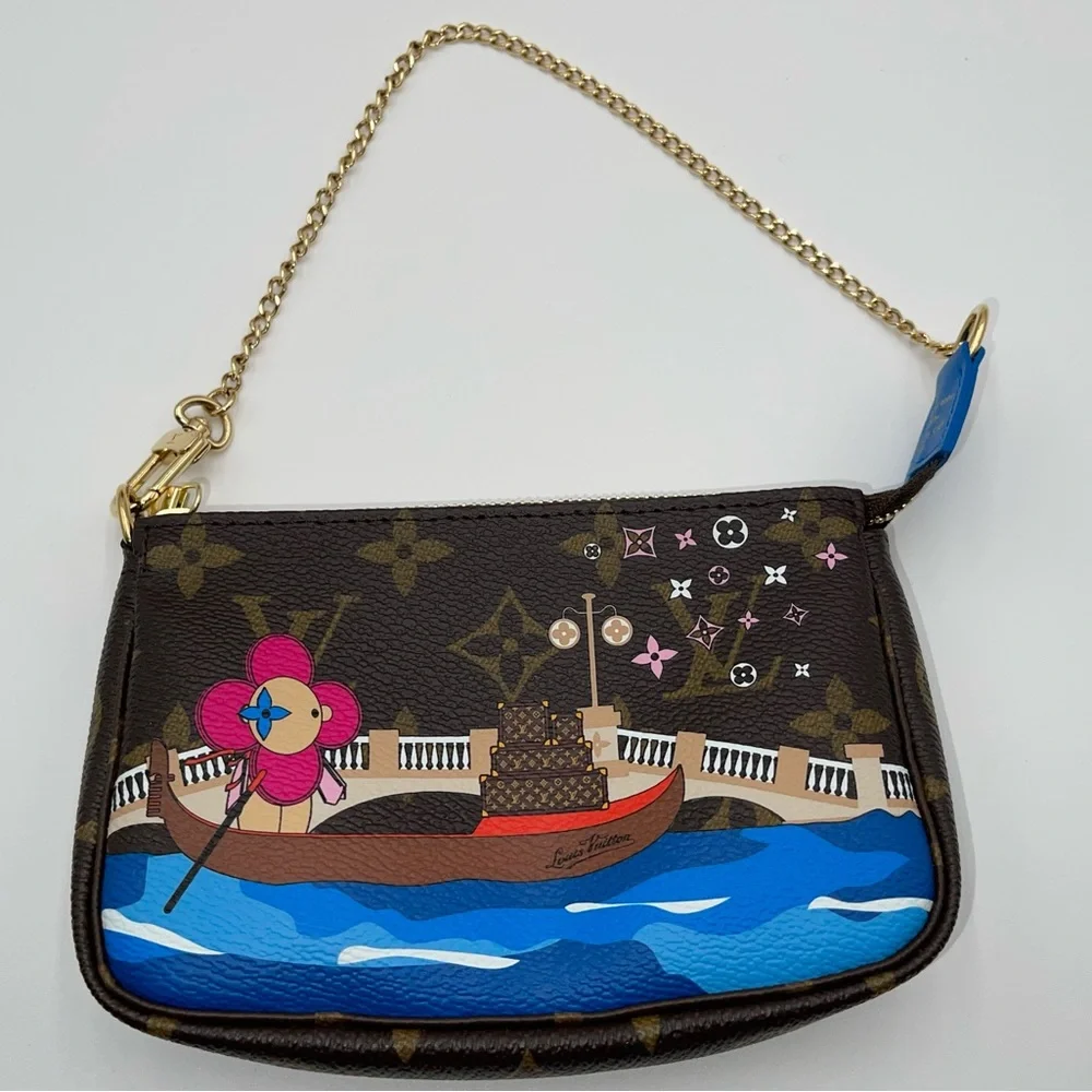 LOUIS VUITTON Mini Pochette Accessories 2019 Holiday Vivienne Venice - Picture 2 of 9